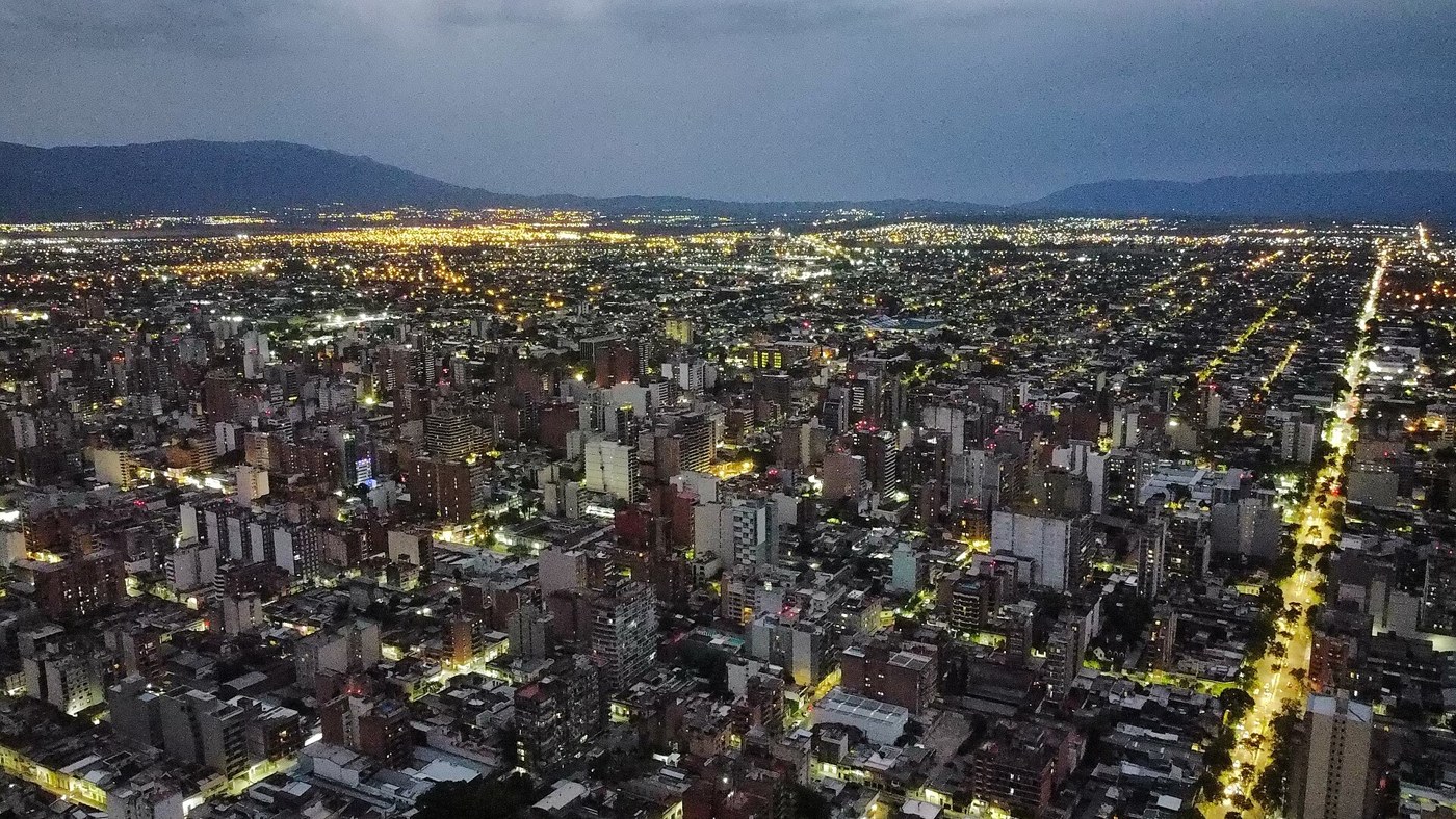 Night view of San Miguel de Tucumán