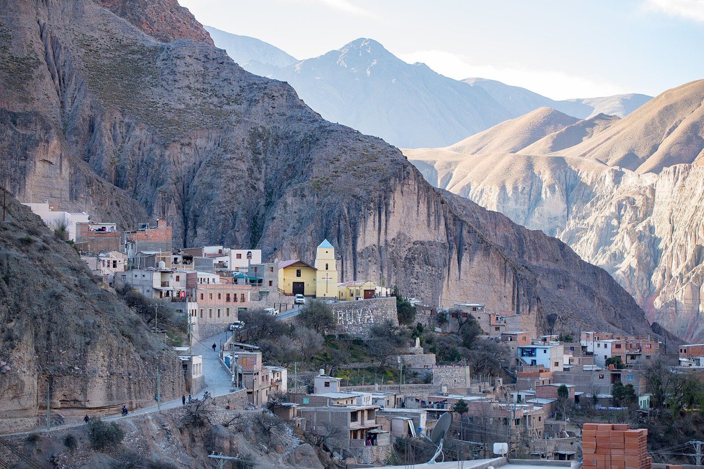 Iruya between mountain slopes