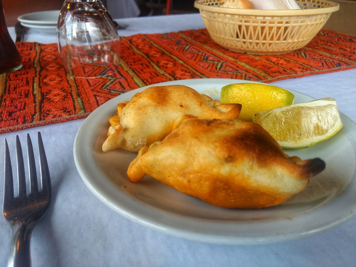 Empanadas served in Tafí del Valle, Tucumán