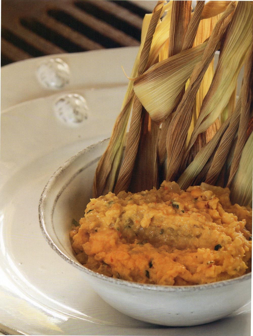 Argentine humita served unwrapped