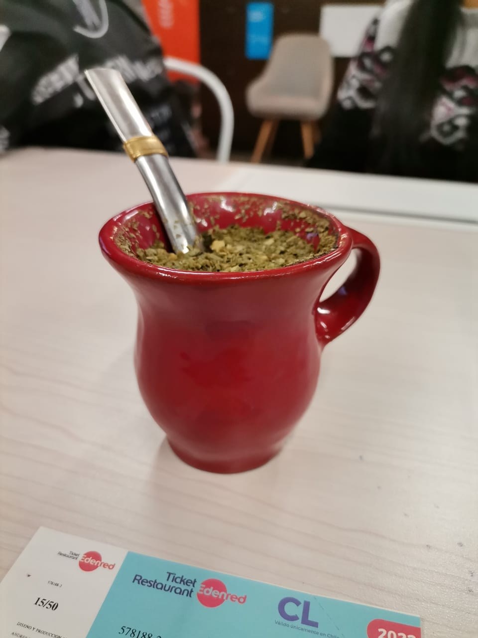 Mate with a bombilla straw