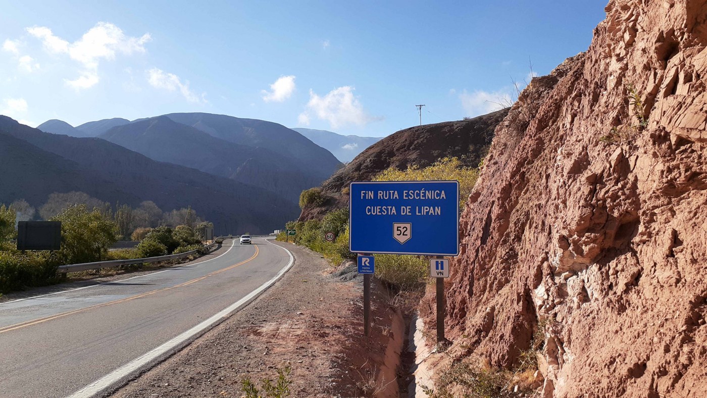 Information sign on Route 52 in Jujuy