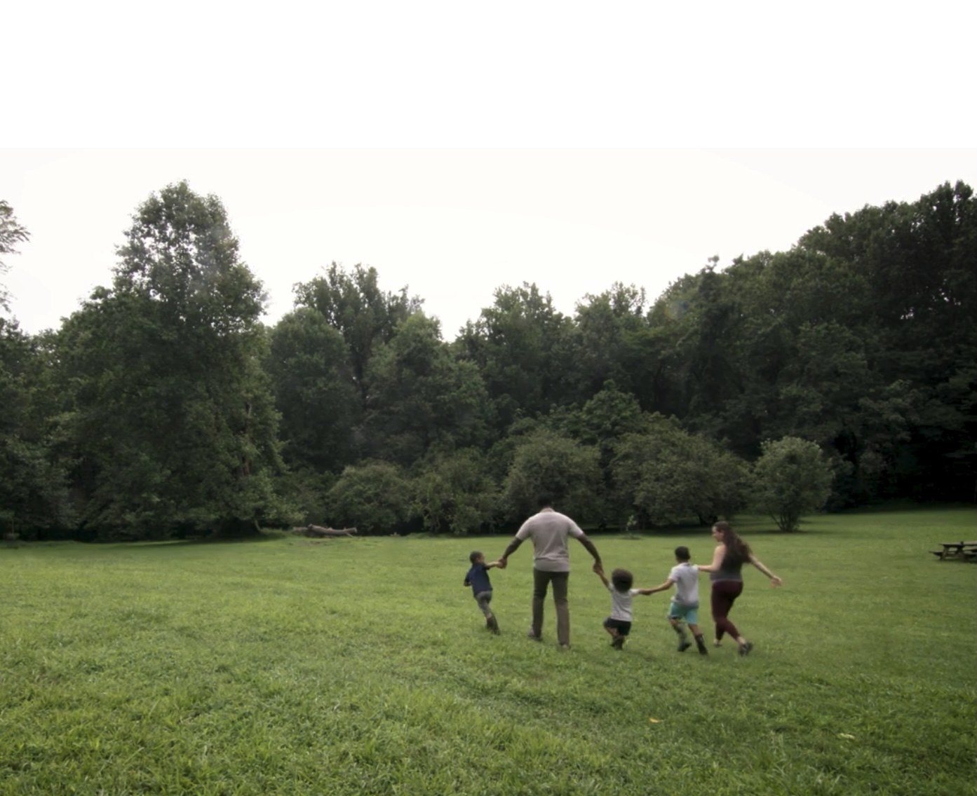Family walking in Gwynns Falls–Leakin Park, United States; illustrative image