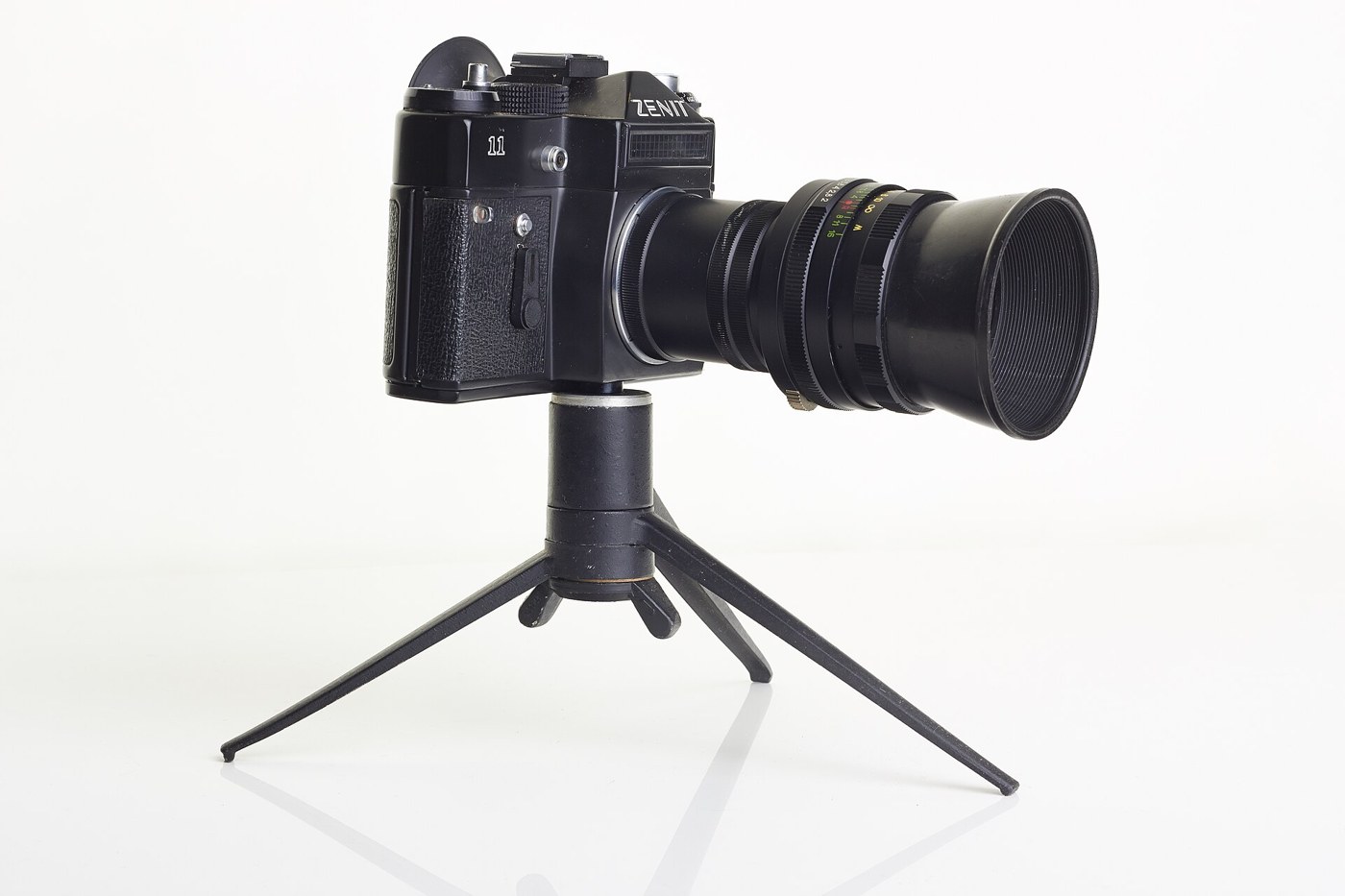 Camera on a tripod; illustrative image